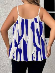 SHEIN Clasi Plus Graphic Print Cami Top - Royal Blue - View 2