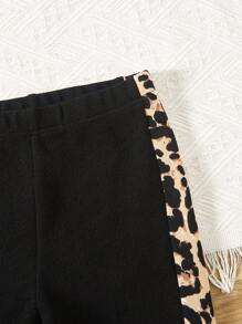 Sparklyn Tween Girl Leopard Print Raglan Sleeve Pullover & Leggings - Multicolor - View 6