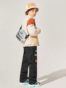 Khâu Phong cách đường phố Không gian Cảm giác Màu bạc Màu sắc Hình vuông Túi đeo vai , Dây đeo có thể điều chỉnh , Dây kéo Khép kín , Dung lượng lớn - Bạc - Xem 11