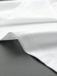 Figure & Letter Graphic Tee - White - View 4