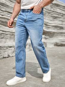 Manfinity Nam Túi nghiêng Quần legging thẳng - Rửa nhẹ - Xem 5