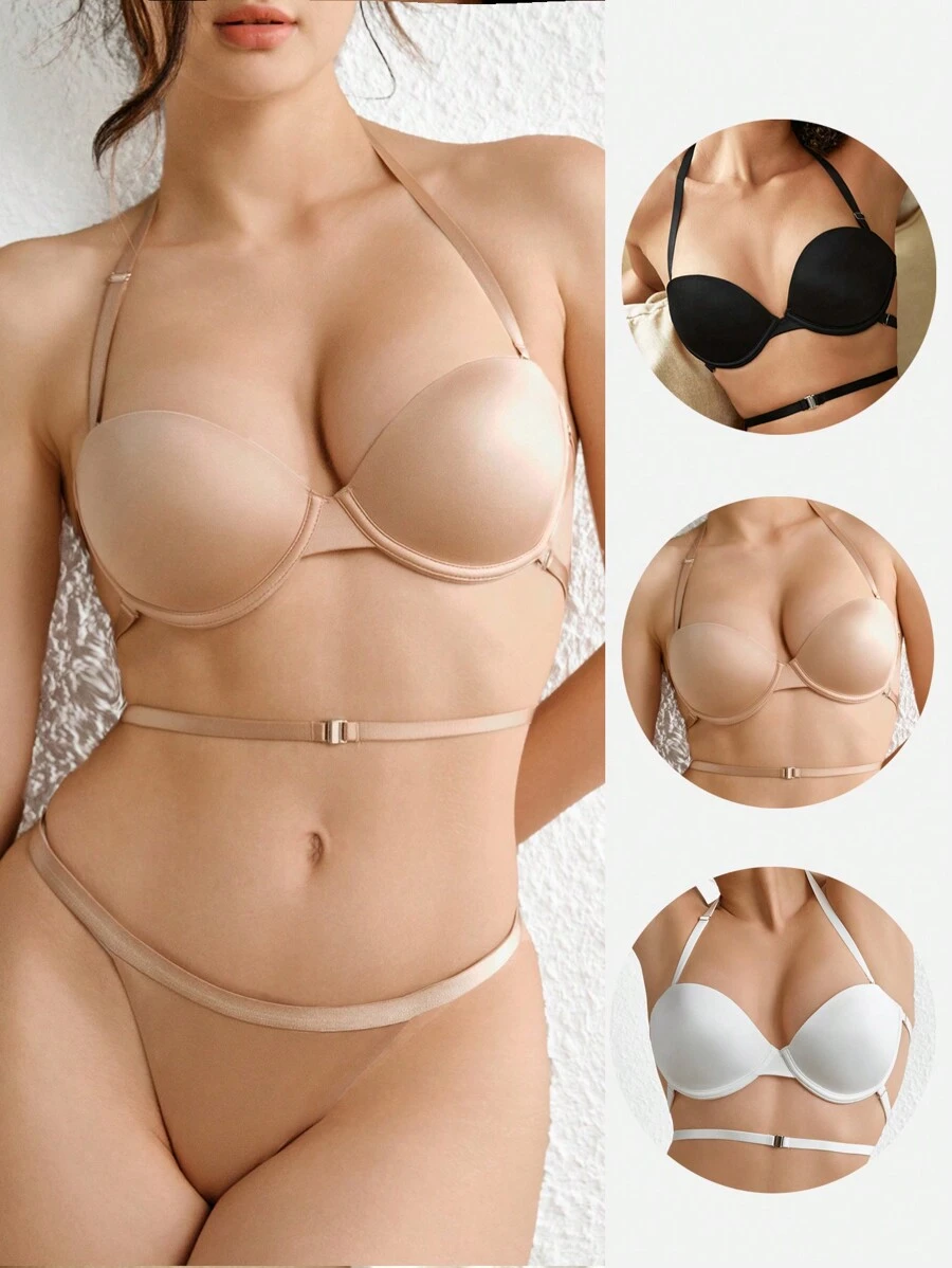 Ocili 3 piezas Sujetador unicolor con aro - Multicolor - Ver 1