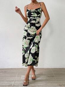 SHEIN VCAY 印花細肩帶吊帶洋裝 - 彩色 - 查看 6