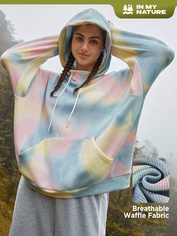 Tie Dye Drawstring Sweatshirt