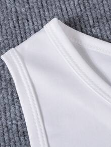 Manfinity Sport Corelite 男士運動T恤 & 背心 - 白色 - 查看 6