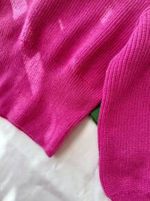 Zolique 4pcs Solid Mock Neck Ribbed Knit Knit Pullover Fall Winter Sweaters - Multicolor - View 7