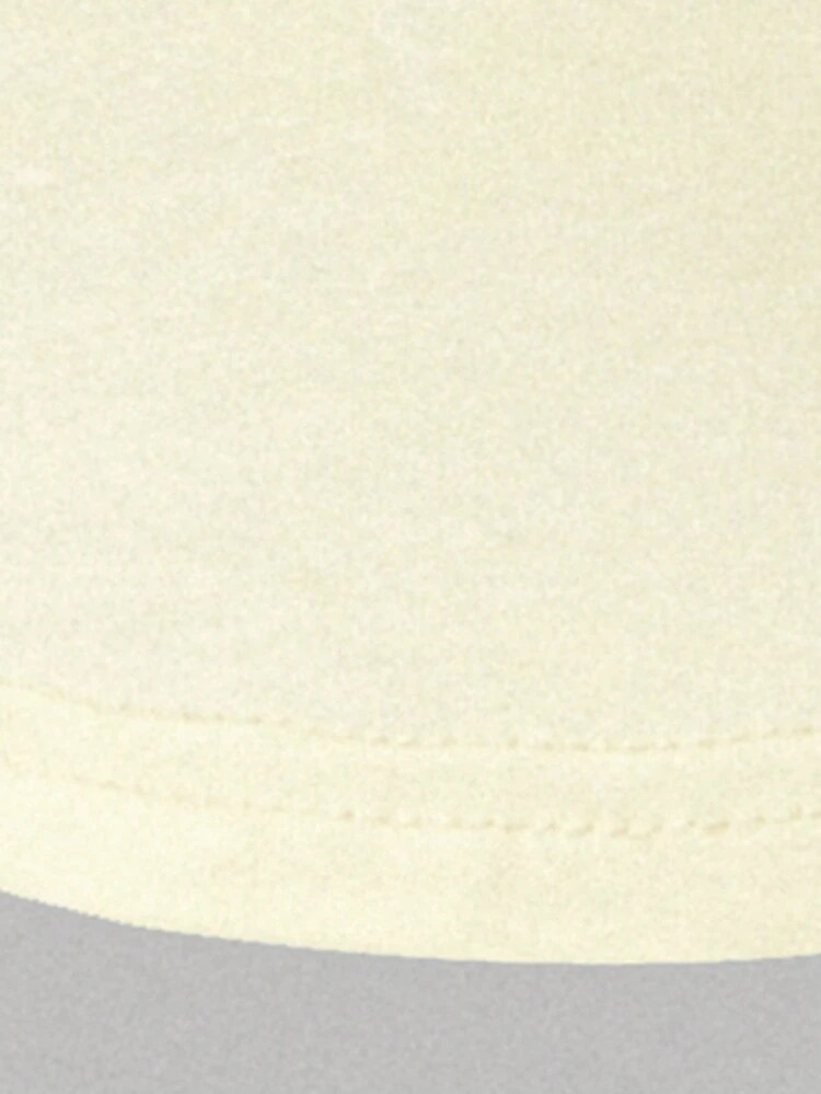 Teen Girl Solid Pocket Patched Curved Hem Tee