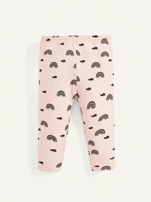 Cozy Pixies Baby Girl 3pcs Cartoon Graphic Pants - Pink - View 2