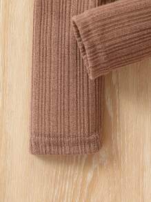 SHEIN Elladie kids Young Girl Leopard Print Contrast Binding Belted Vest Coat & Tee & Pants Mocha Young Girl Outfitkids Girl Outfit Browngirls Winter Clothes Setsmocha Outfit For Young Girl Girl