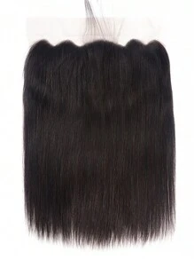 1pc Lace Frontal Closure 13X4 Straight Frontal Virgin Human Hair 13x4 Ear To Ear Transparent Lace Frontal With Pre Plucked Baby Hair 12A 150% Density Free Part Full Lace Frontal  For Women