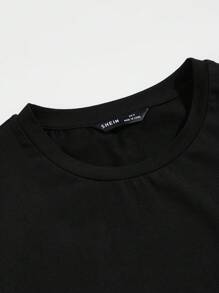 Snug Zone 男士圖案印花T恤和運動褲睡衣套裝 - 黑色 - 查看 4