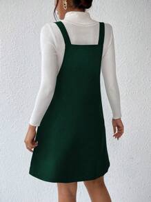Chiquease Robe Salopette Unicolore Sans Pull
