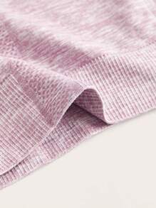 Gameset SHEIN Sport 大碼雜色針織插肩袖前拉鍊運動夾克 - 淡紫色 - 查看 4