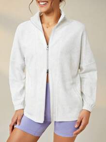 Lifespree 落肩袖前拉鍊運動夾克