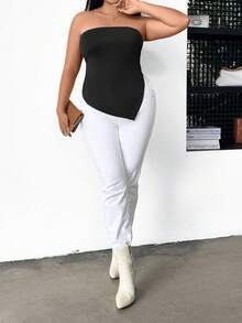 Celure Hơn Chất rắn Viền không đối xứng Ống ngọn - màu đen - Xem 4