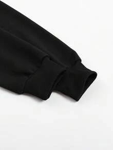 Letter & Anchor Graphic Sweatshirt - Black - View 3