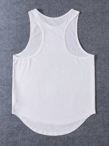 Manfinity Sport Corelite 男士運動T恤 & 背心 - 白色 - 查看 2