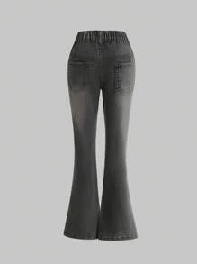 Cô Gái Trẻ Quần jean - Màu xám đen - Xem 2