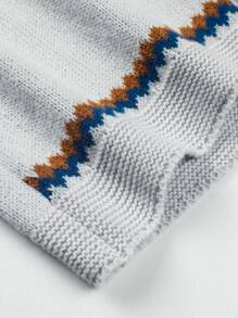 Manfinity Homme 男士幾何圖案前紐扣開襟衫 - 灰色 - 查看 5