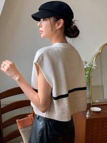 DAZY Áo len chui đầu Colorblock, Quần áo mùa thu - Nhiều màu - Xem 2