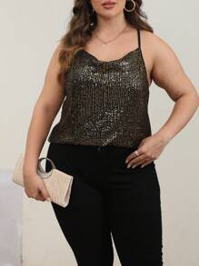 Celure Plus Sequin Cami Top
