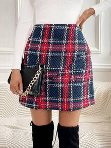 SHEIN LUNE In kẻ sọc Váy chữ A - Nhiều màu - Xem 5