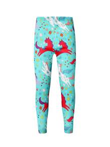 SHEIN Young Girl Unicorn Print Leggings