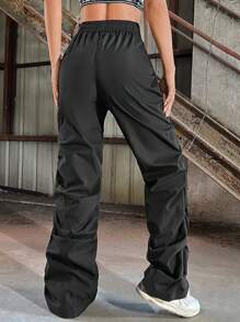 Coolane 女士休闲侧抽绳腰部降落伞工装裤