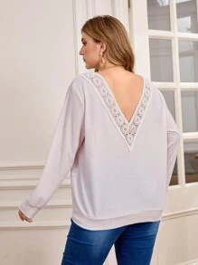 Franclia Plus Solid Drop Shoulder Sweatshirt