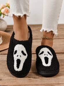 女性家居拖鞋 - 黑色 - 查看 2