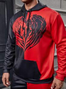 Manfinity LEGND 男士大尺碼運動衫和褲子套裝 - 彩色 - 查看 6