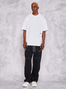SUMWON Heavyweight Tee With Embroidered Back Logo - White - View 4