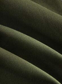 SHEIN MOD 大碼前繫帶半身裙 - 軍綠色 - 查看 4