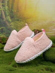 Baby's Comfortable Plush Slippers, Warm - Pink - View 4