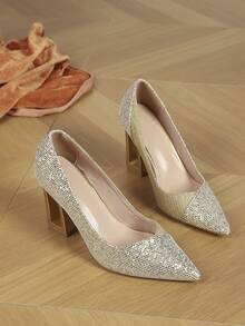 Fashionable, Elegant And Versatile High Heels For Women, Queen Style - Apricot - View 3