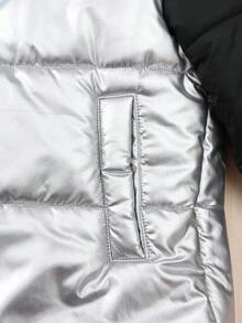 SHEIN 男童双色连帽棉服大衣 - 彩色 - 查看 6