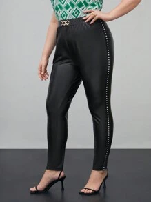 BizChic 大碼長褲 - 黑色 - 查看 1