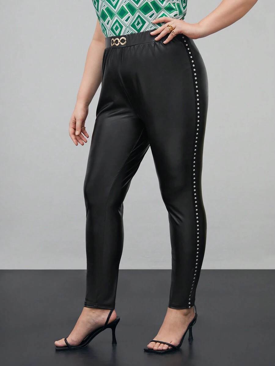 BizChic 大碼長褲 - 黑色 - 查看 1