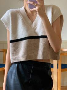 DAZY Áo len chui đầu Colorblock, Quần áo mùa thu - Nhiều màu - Xem 5