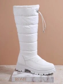 SHUZIA 仿皮过膝高跟鞋底靴子 圣诞假期 秋冬季度假氛围