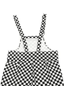 Manfinity Loose-Fitting Men's Checker Pattern Jumpsuit Without T-Shirt - Black and White - View 7