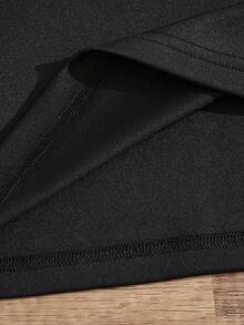 Hombres talla grande Camiseta con estampado de slogan - Negro - Ver 6