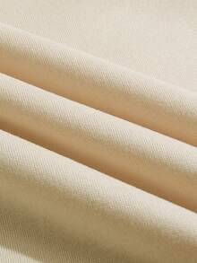 SHEIN EZwear Elk & Letter Graphic Kangaroo Pocket Drawstring Thermal Hoodie - Apricot - View 7