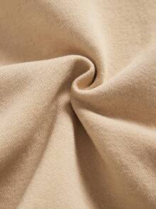 Áo nỉ giữ nhiệt in hình trái tim cho bé gái - Màu Khaki - Xem 5