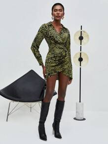 Maija 滿版印花圍裹洋裝 - 彩色 - 查看 5