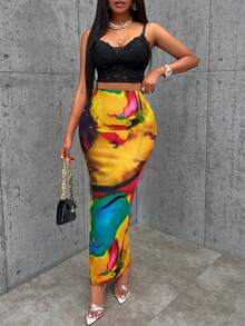 SHEIN Slayr NỮ Chân váy - Màu vàng - Xem 5