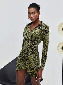 Maija 滿版印花圍裹洋裝 - 彩色 - 查看 1