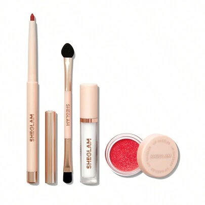 SHEGLAM Kit De Brillo Labial Lip Dazzler Glitter-Red Carpet Brillo Labial De Larga DuracióN Kit De Brillo Labial LíQuido No Pegajoso Sexy Super Stay LáPiz Labial LíQuido LáPiz Labial LíQuido Rosa Para Fiesta Lip Combo Marca Belleza Maquillaje Maquullaje CosméTica Para Mujeres NiñAs Perfecto Para Invierno Primavera Verano Ideal Para Y2K Elegante Moda Adecuado Para CumpleañOs DíA De La Madre Regalo Fiesta Listo Mejor Color