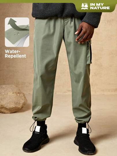 In My Nature Men Solid Slant Pocket Side Drawstring Waist Pants