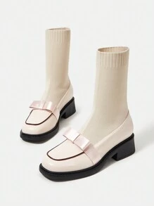 SheIn MOD Women's Fashionable Boots - Beige - View 5